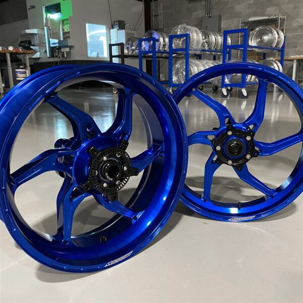 Kawasaki ZX14 All models 2006-2025 – Set of Wheels Apex-6 – Gloss Blue - Image 5