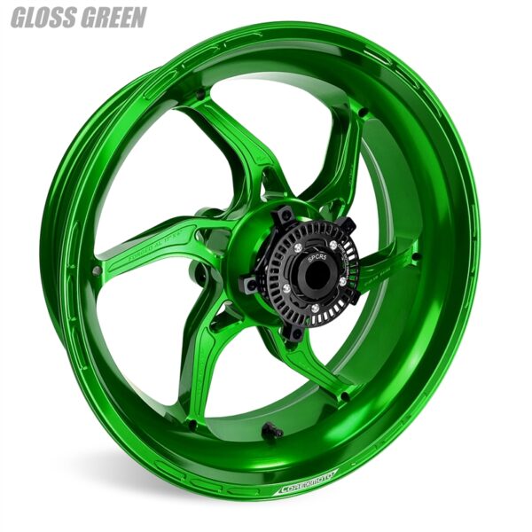 Kawasaki ZX14 All models 2006-2025 - Set of Wheels Apex-6 - Gloss Green - Image 2